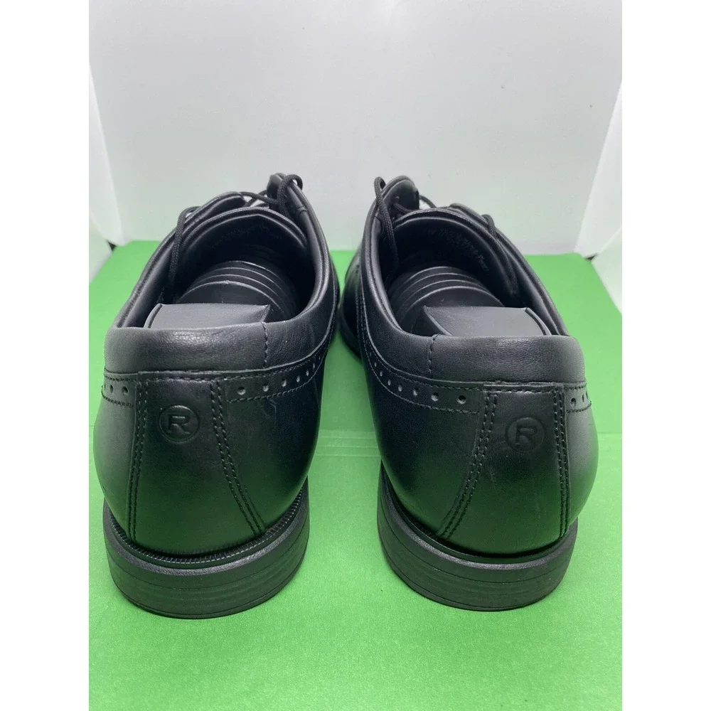 Rockport DS Business 2 Cap Toe Black Leather Dress Shoes CH5531 Mens 12 Wide
